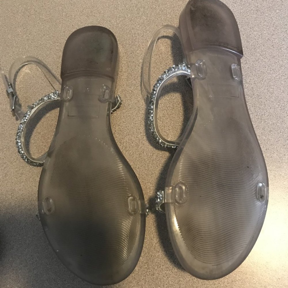 Stuart Weitzman Rhinestone flat Sandals - Size 38 - Picture 3 of 4